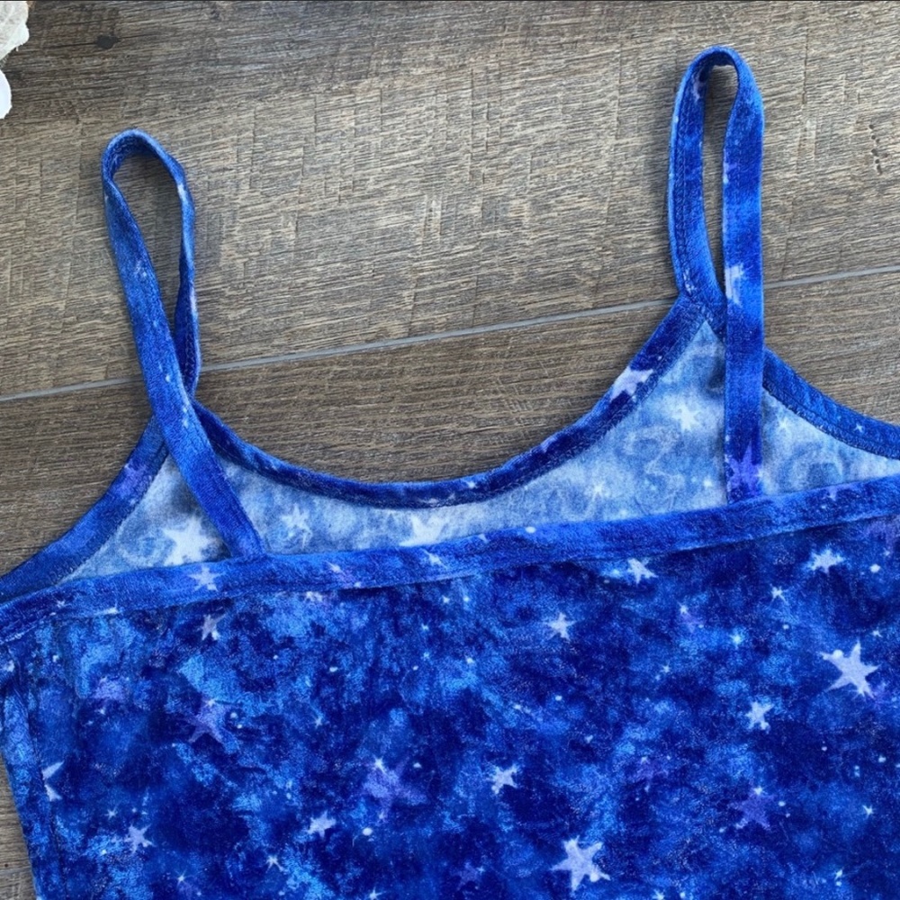 Grunge GlamourChik Blue Star Cropped Tank - Picture 6 of 8